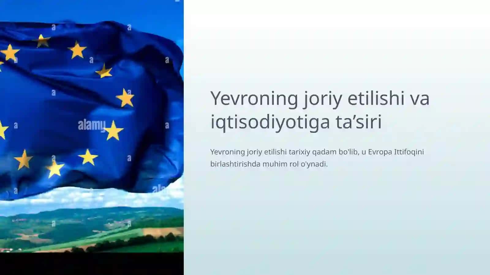 Yevroning joriy etilishi va iqtisodiyotiga ta’siri 2