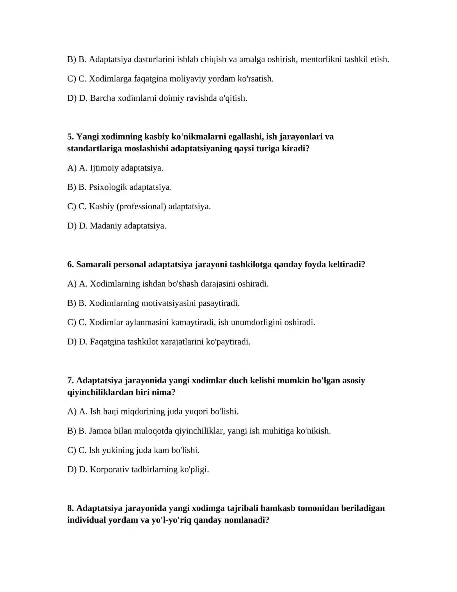Personal adaptatsiya jarayonini tashkil etish 2