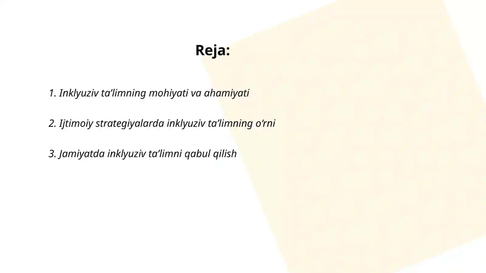 Inklyuziv ta'limning ijtimoiy strategiyasi 2