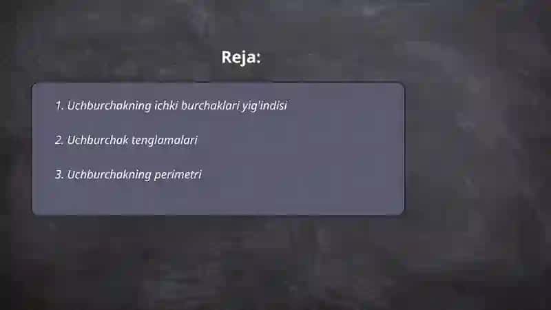 Uchburchak yasash 2