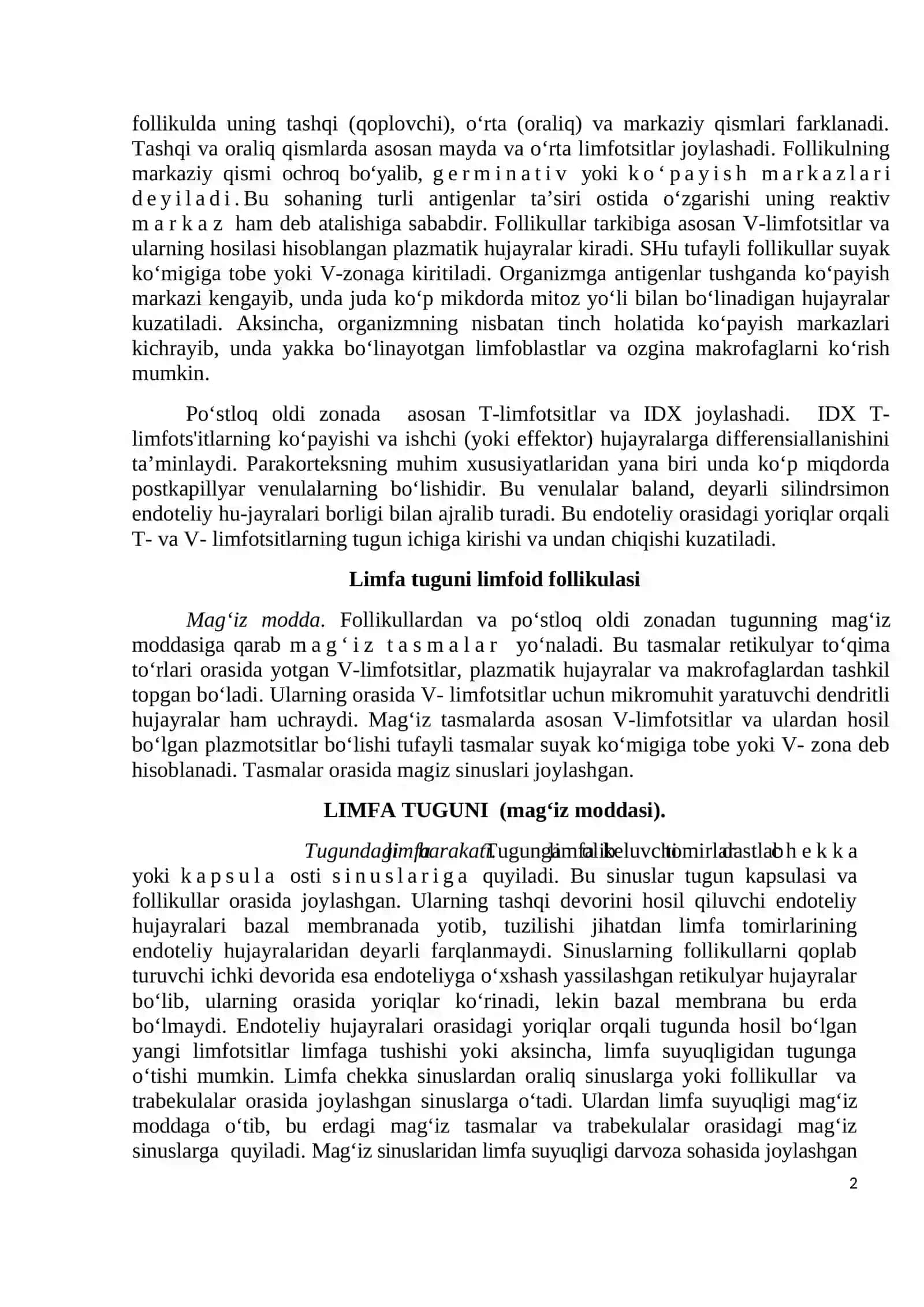 Qon yaratuvchi va immun ximoya a’zolari 2
