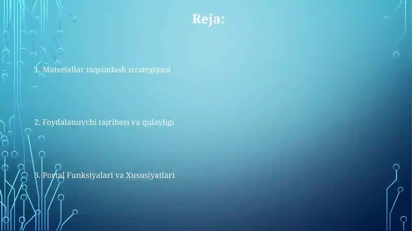 Universitetning taqdimotlari va materiallari 2