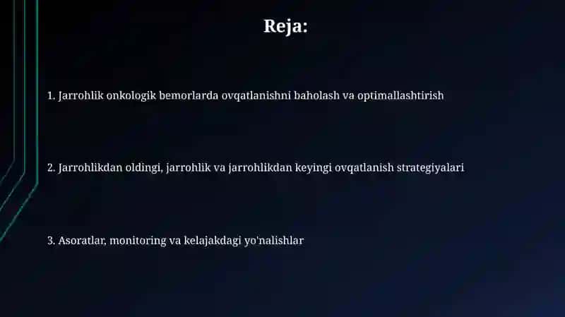 Jarrohlik onkologik bemorlarni parvarish qilish xirurgik 2