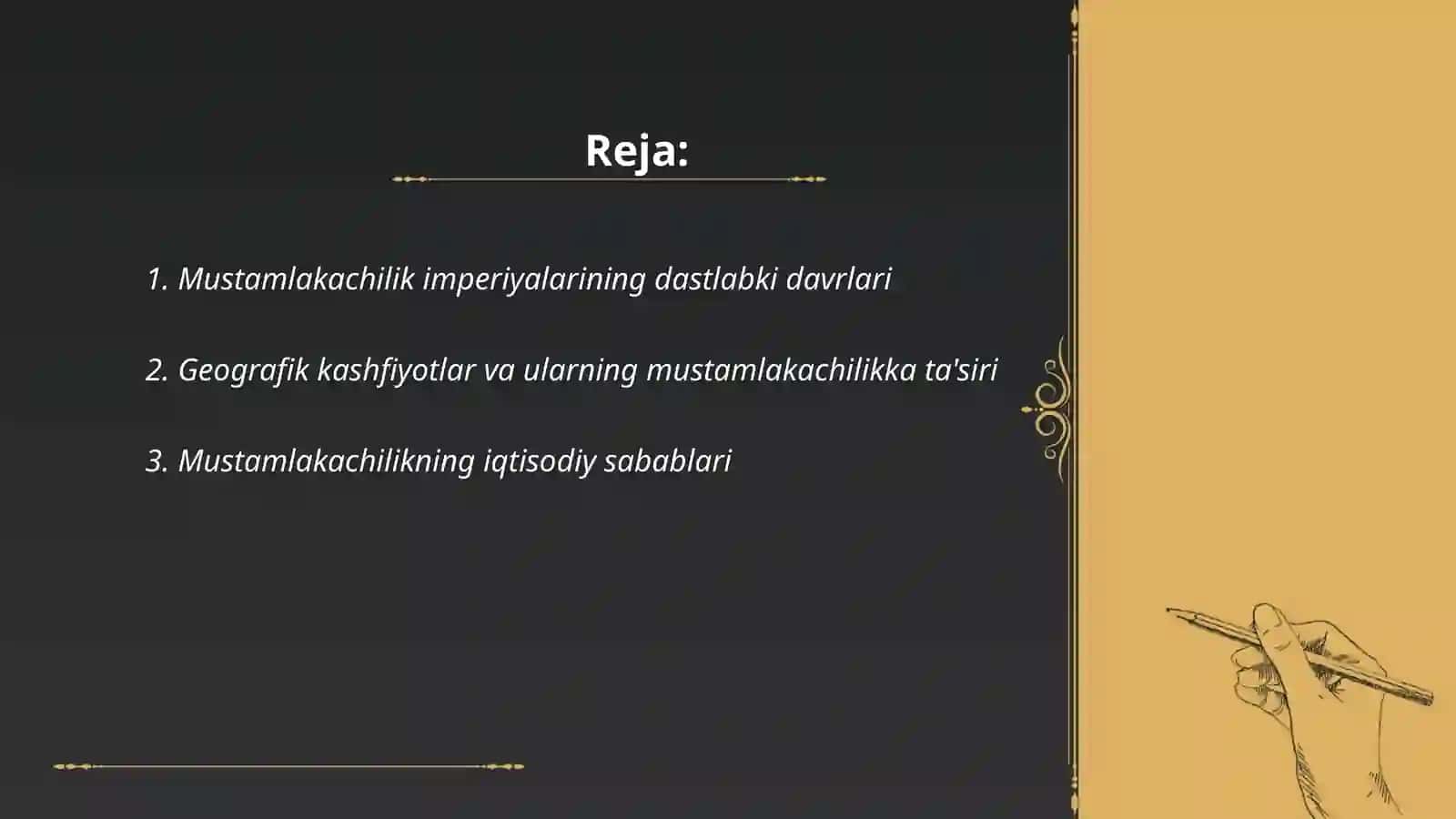 Mustamlakachilik imperiyalarining vujudga kelishi va rivojlanishi 2