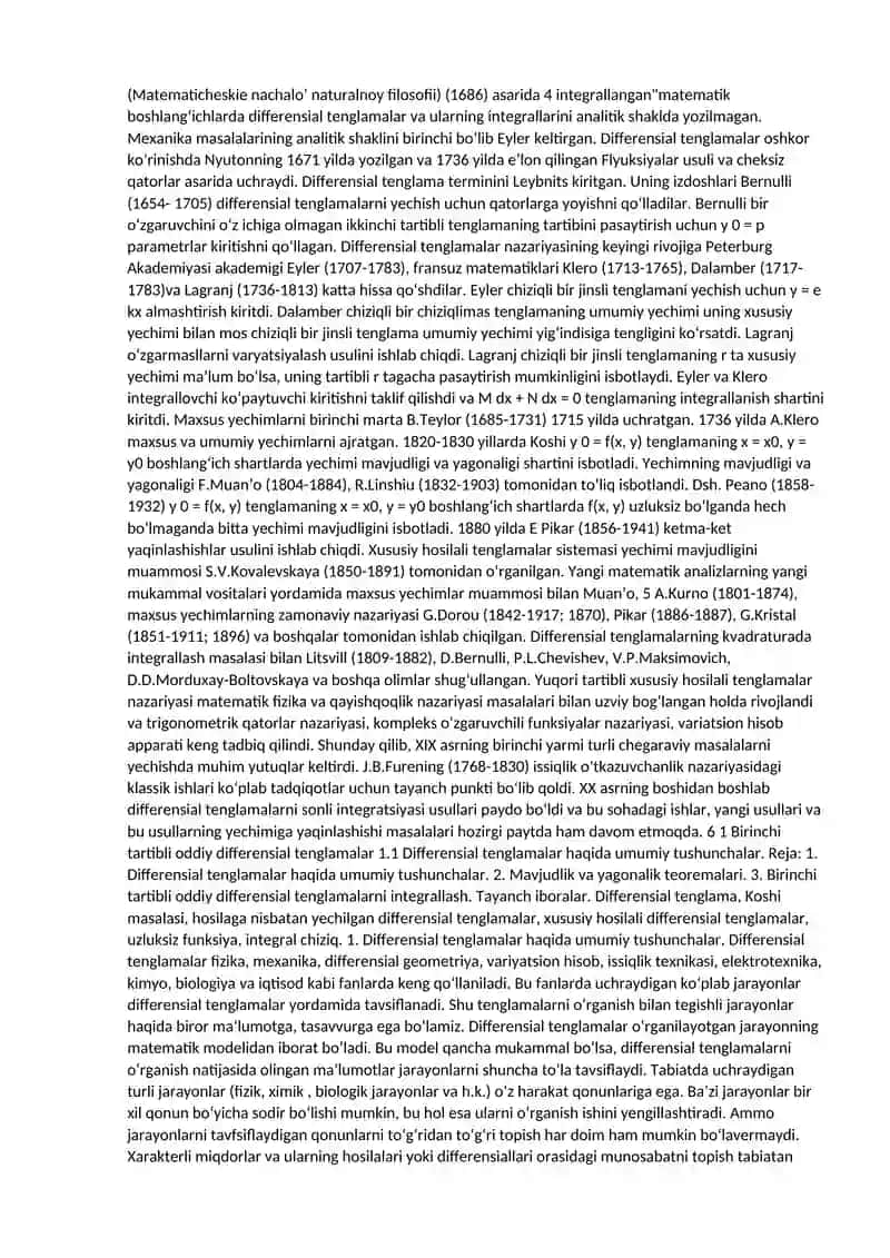 OddiyDifferensial Tenglamalar 2