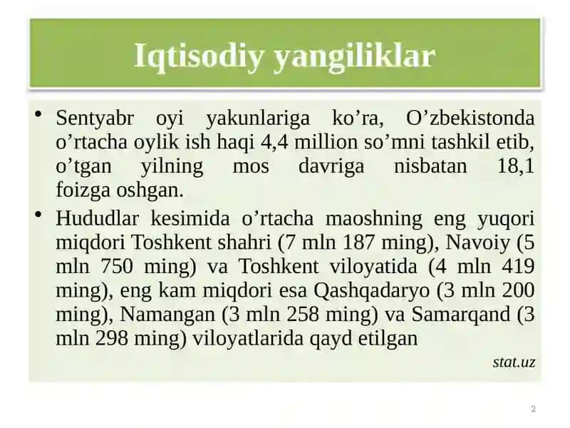Milliy iqtisodiyotni tahlil qilish usullari 2