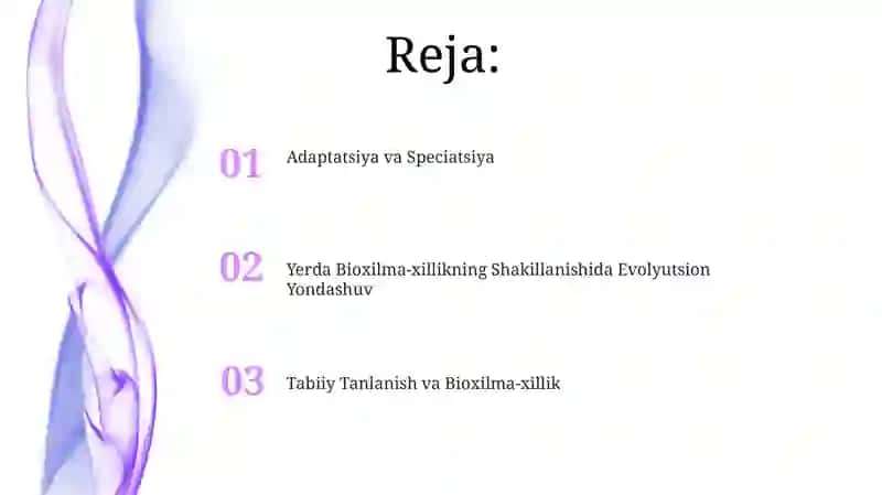 Yer yuzasida biologik xilma-xilikning shakllanishida evolutsion yondashuv 2