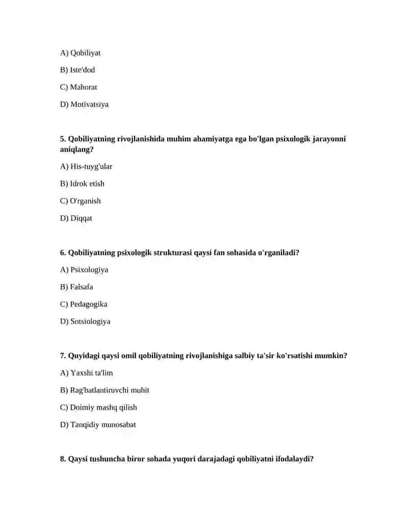 Qobilyatlarning psixalogik strukturasi 2