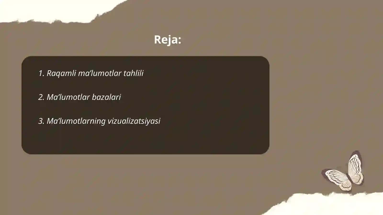 Raqamli ma'lumotlar tahlili 2