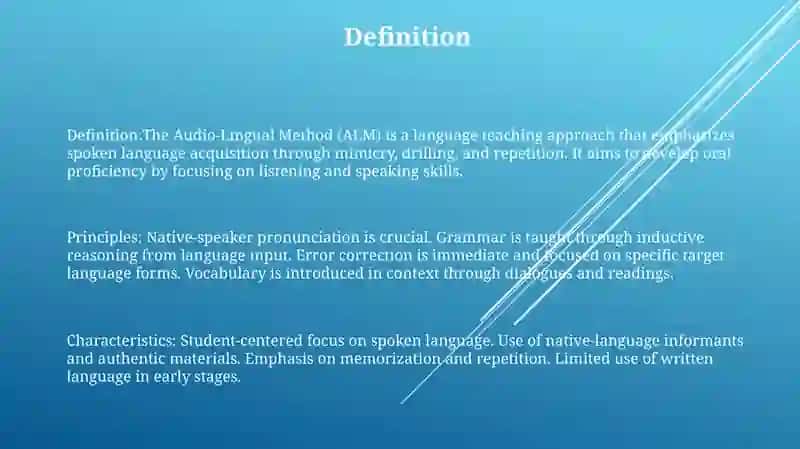 The Audio-Lingual Method 2