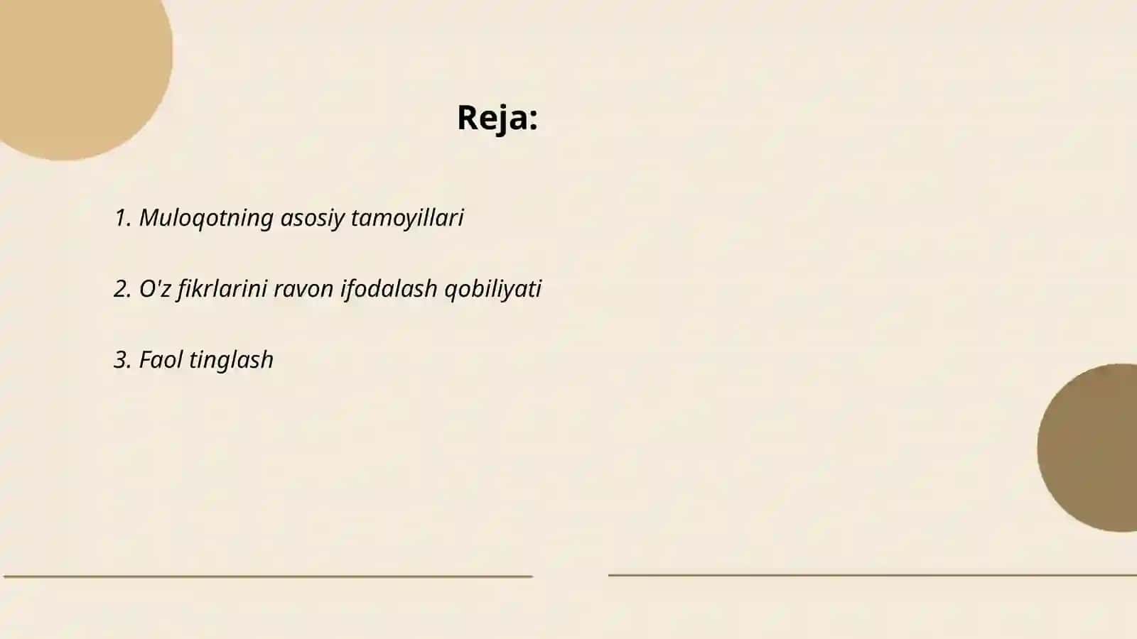 Muloqotning asosiy tamoyillari 2