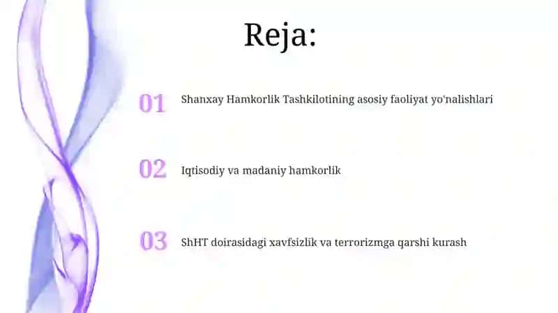 Shanxay Hamkorlik Tashkilotining faoliyati 2