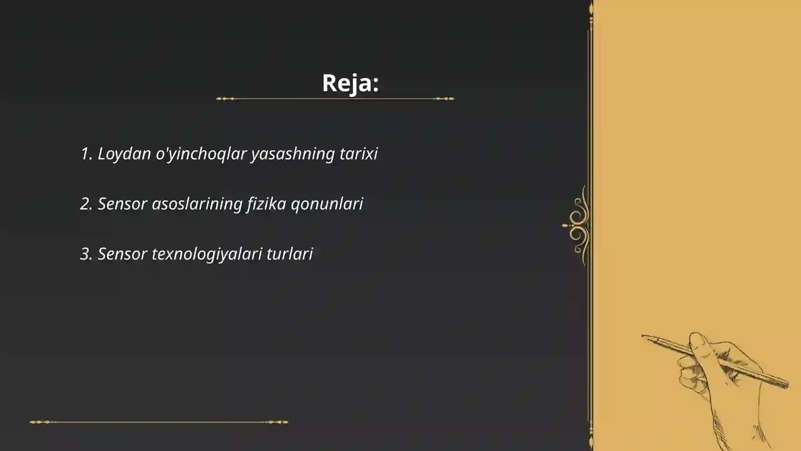 Loy va plasterendan o’yinchoqlar yasashning sensor asoslari 2