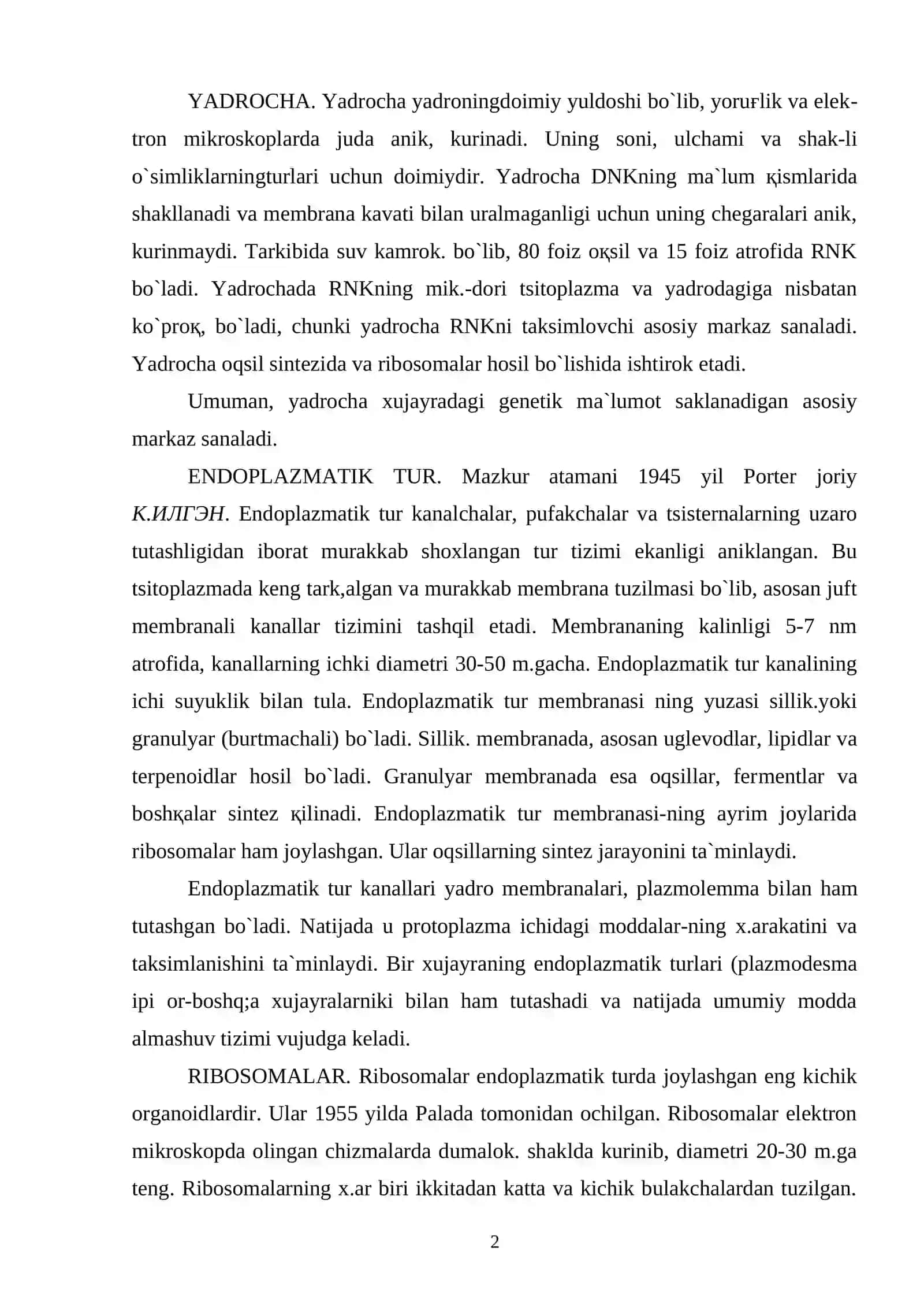 Ribosomalar ultrastrukturaviy tuzulishi 2