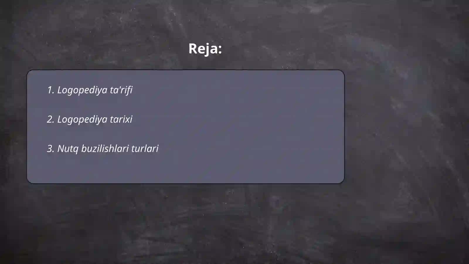 Logopediya haqida tushuncha 2