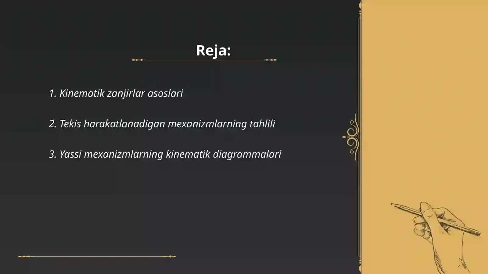Mexatronikada tishli mexanizmlarning kinematik analizi 2