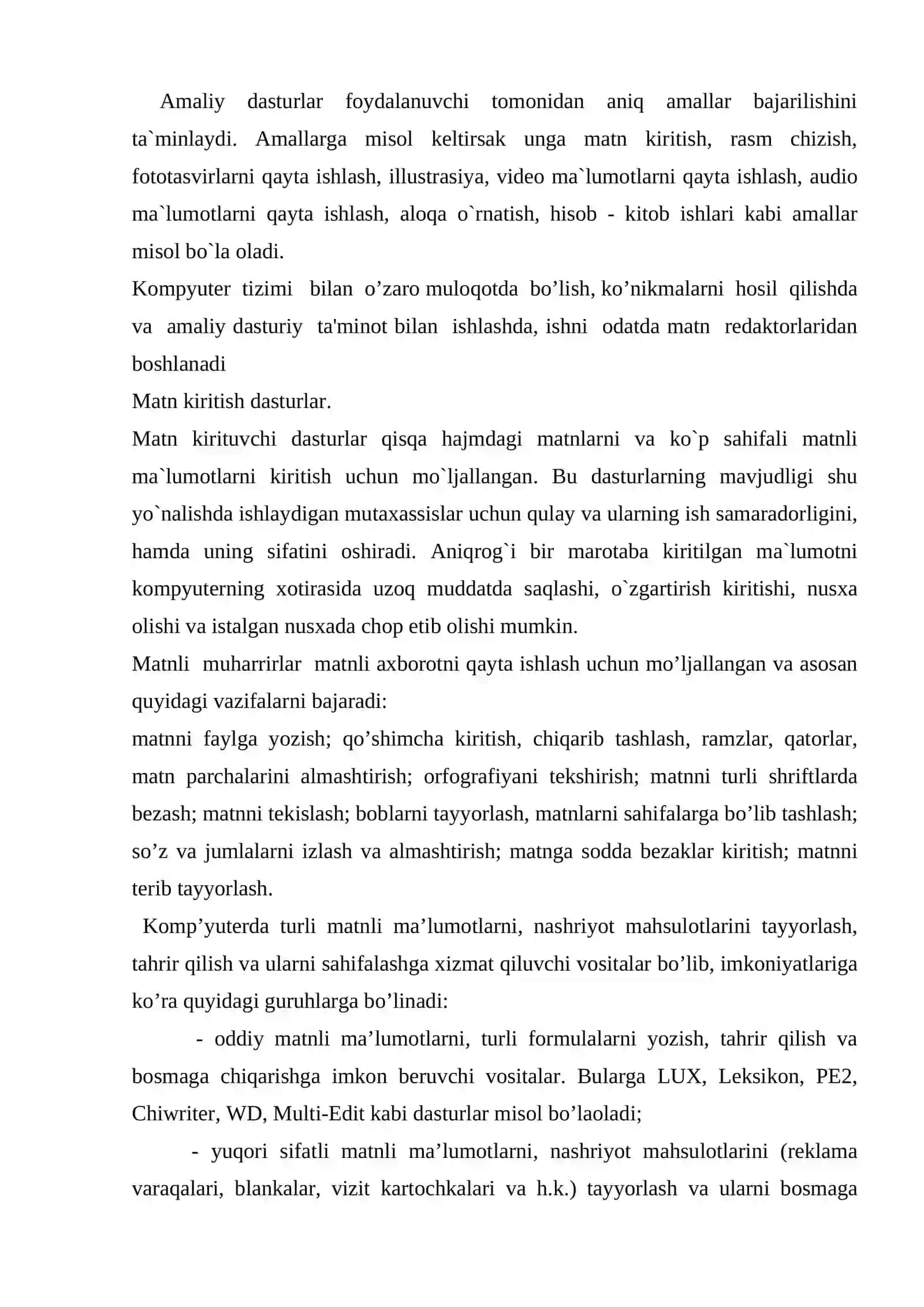 PEDAGOGIK KOMPYUTER DASTURLARI 2