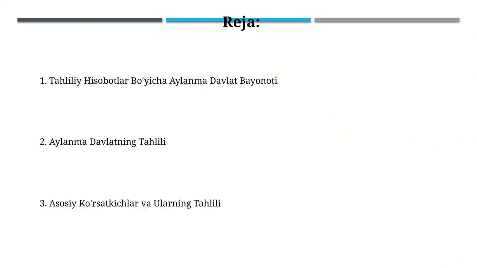 Tahliliy Hisoblar Bo'yicha Aylanma Davlat Bayonoti 2