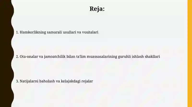 Ota-onalar va jamoatchilik bilan guruh tarzidagi ishlash shakllari 2