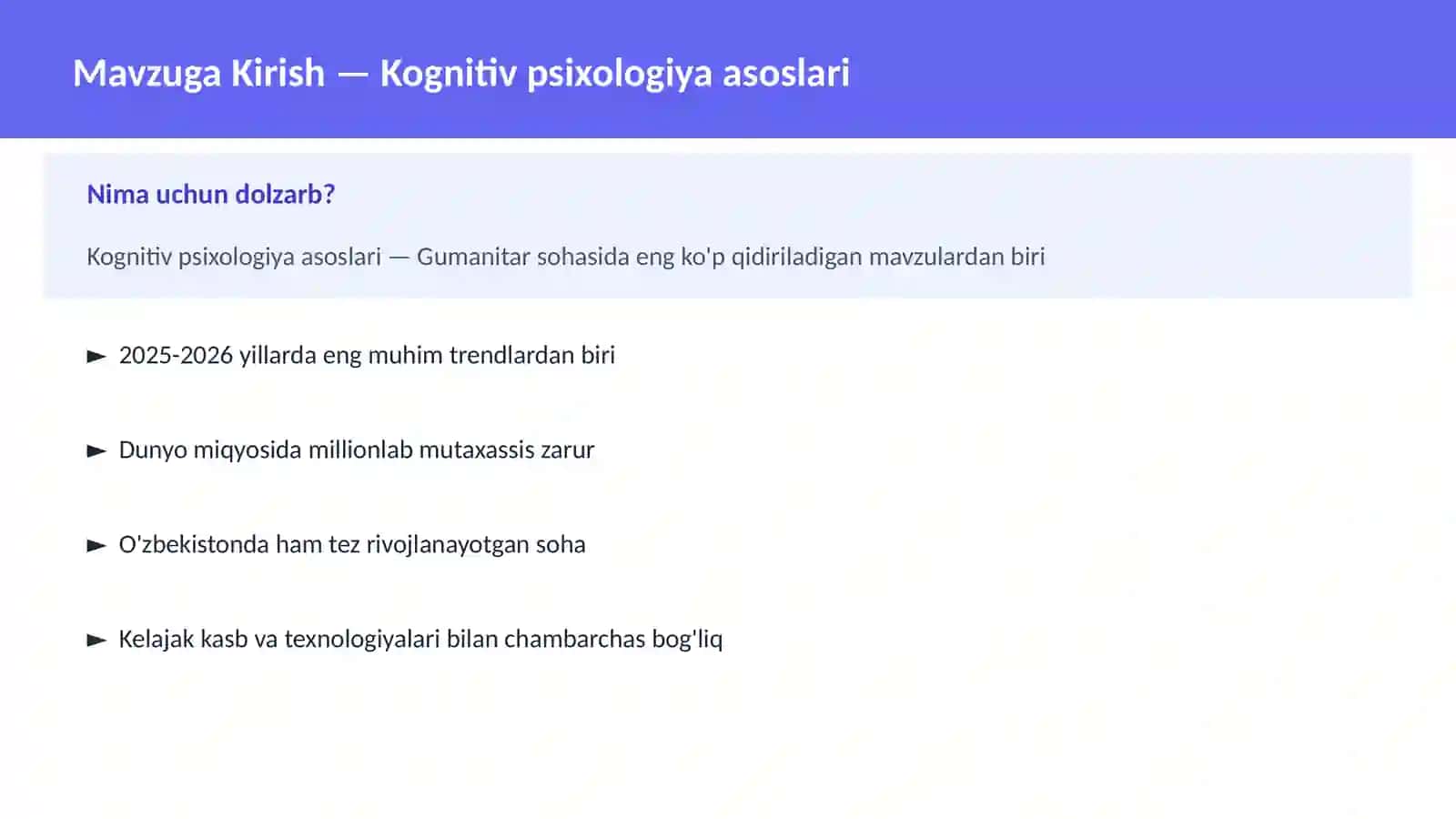 Kognitiv psixologiya asoslari 2