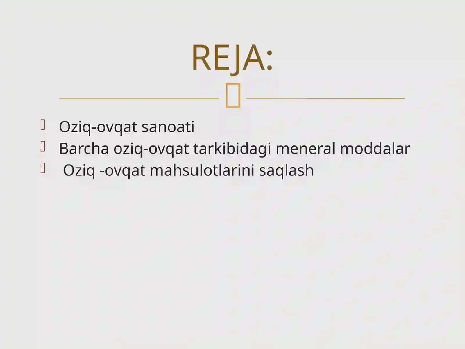 OZIQ-OVQATMAHSULOTLARINING KIMYOVIY TARKIBI 2