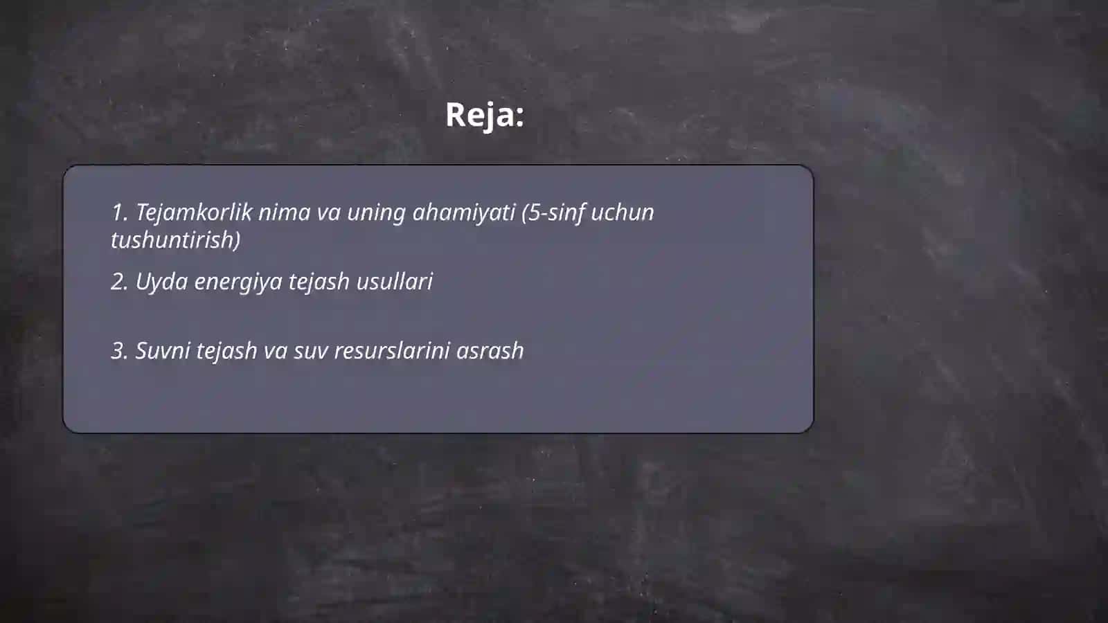 Tejamkorlik 2