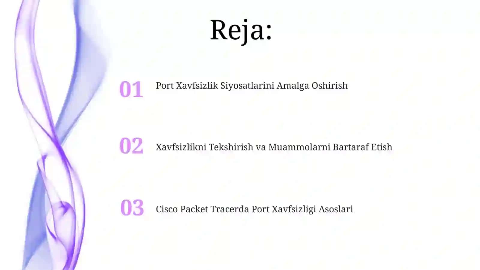 Cisco Packet Tracerda Port Xavfsizligi Asoslari 2