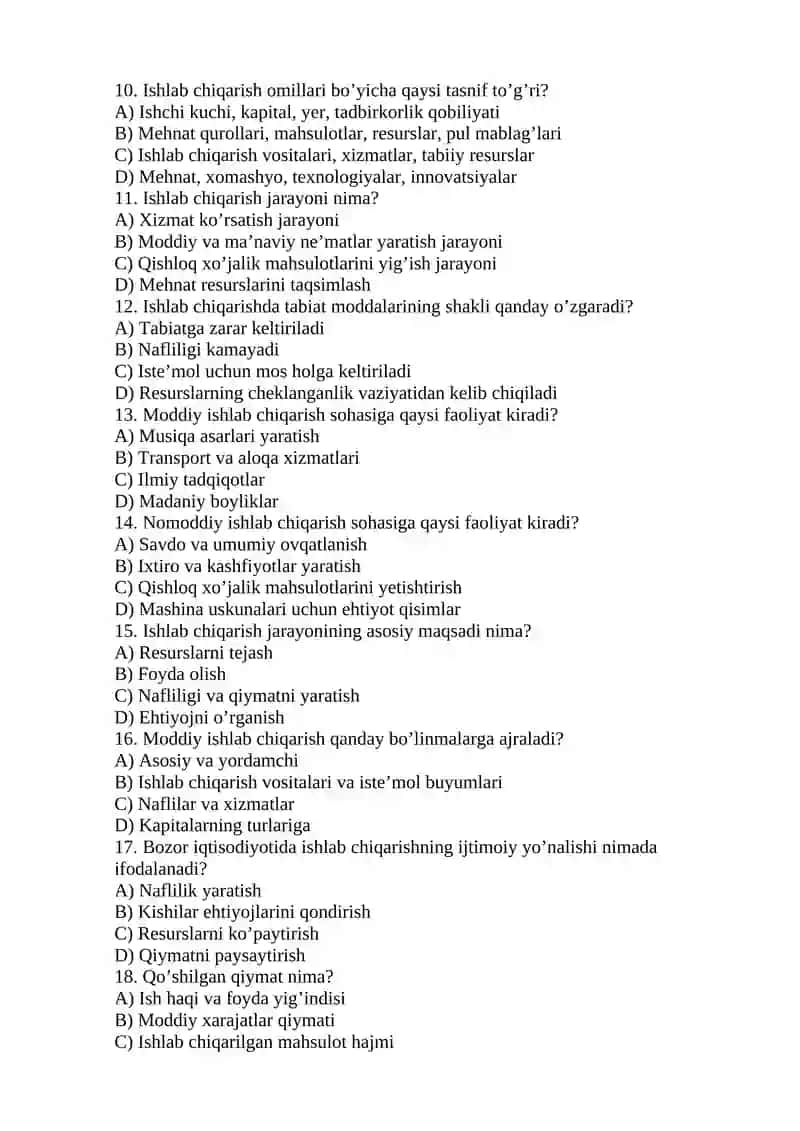 Ishlab chiqarish omillari 2