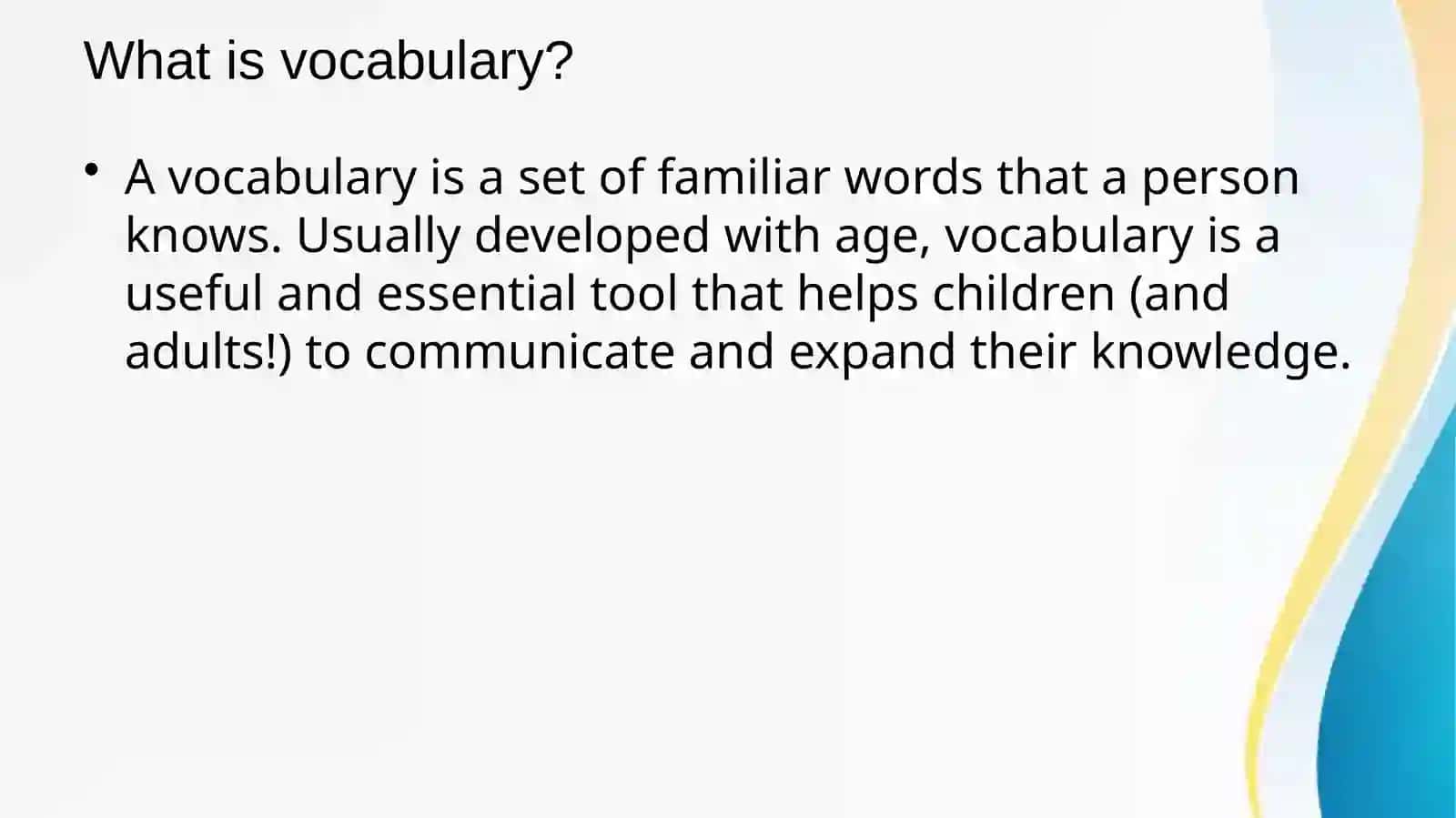Vocebulary and skills development 2
