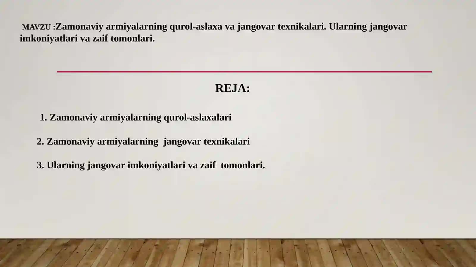 Zamonaviy armiyalarning qurol-aslaxa va jangovar texnikalari 2