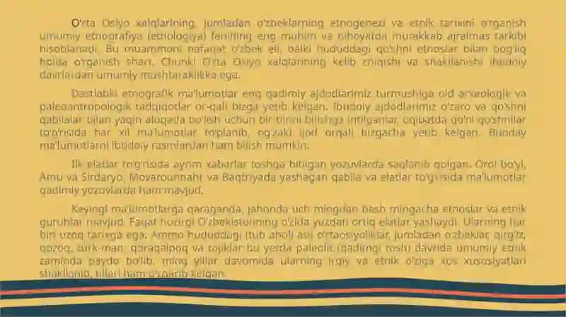 O’rta Osiyoxalqlarining etnogenezi 2