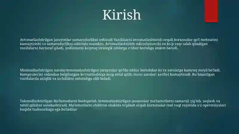Jarayonlarni Avtomatlashtirishning Axamiyati 2