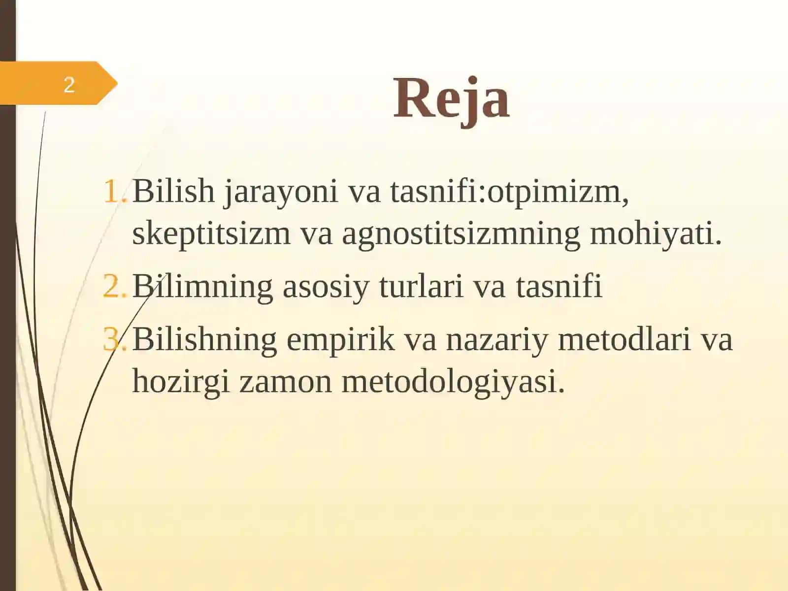 Bilish falsafasi(Gnesologiya) 2