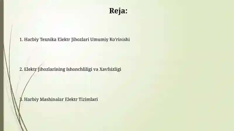 Harbiy avtomobillarning elektr jihozlari 2