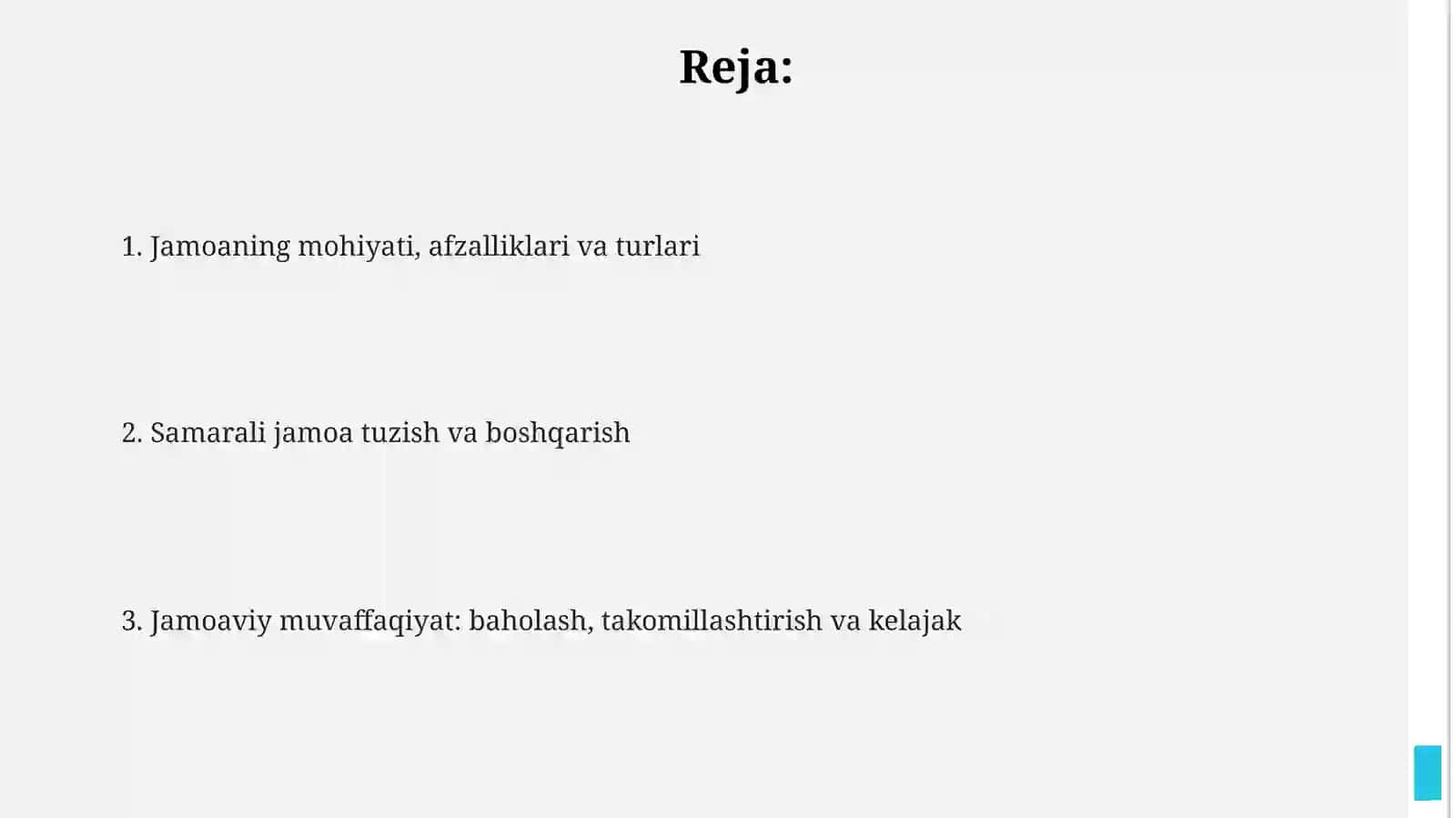 Jamoa bo’lib ishlash 2