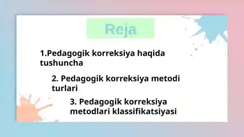 Pedagogikkorreksiyametodlariklassifikatsiyasi 2