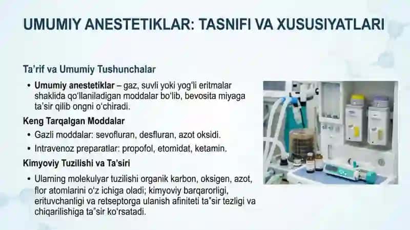 Zamonaviy anestetik vositalar 2
