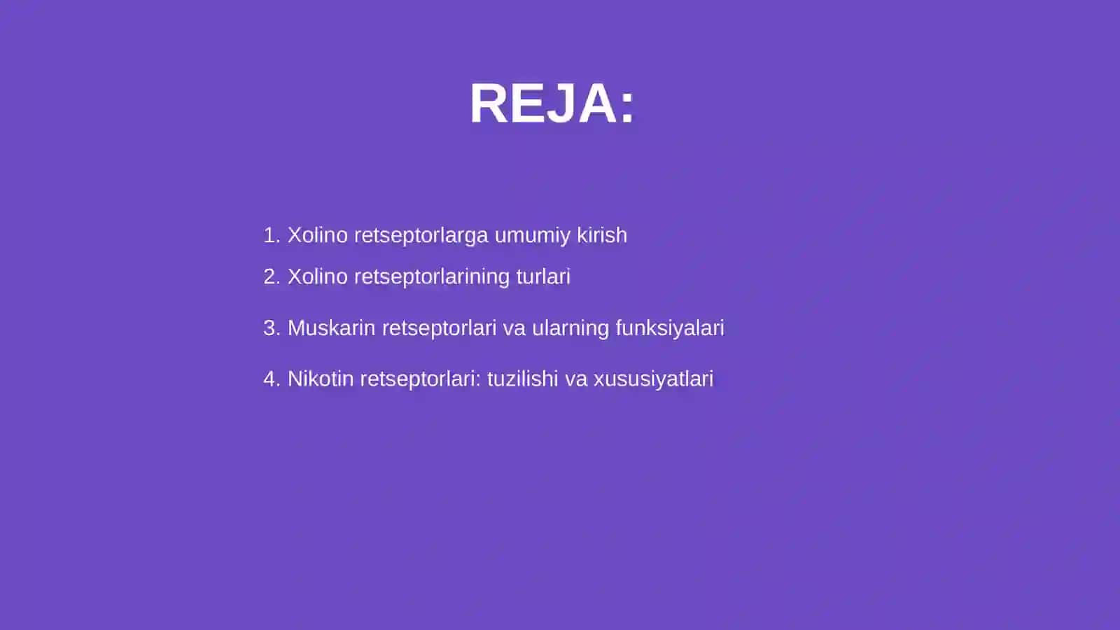 Xolino retseptorlar 2