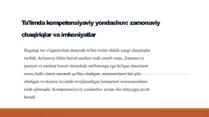 Ta'limda kompetensiyaviy yondashuv 2