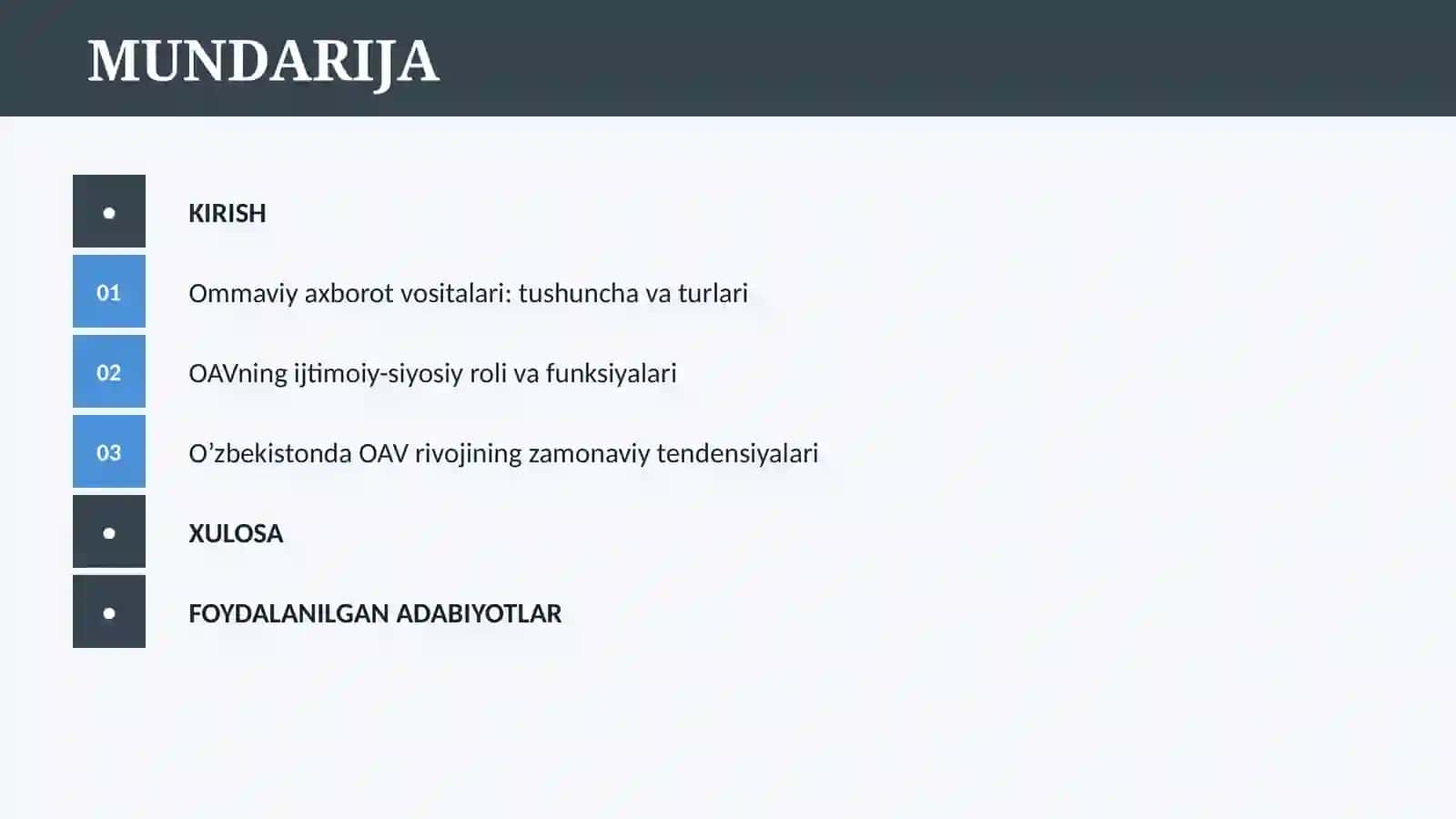O’ZBEKISTONDA OMMAVIY AXBOROT VOSITALARI 2