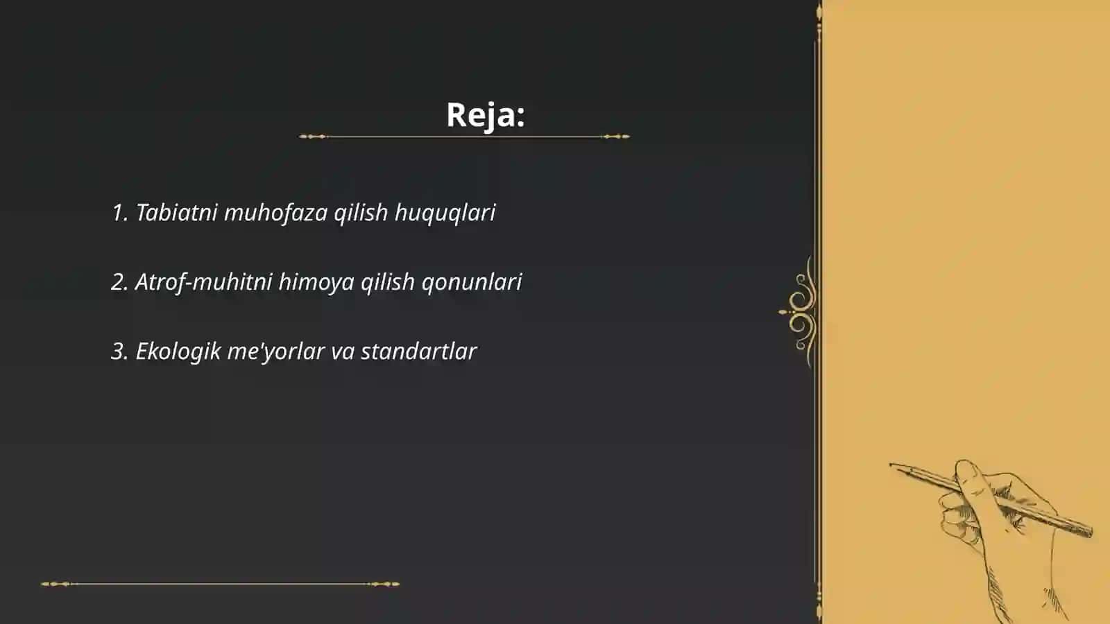 Ekologik nazorat toʻgʻrisida 2