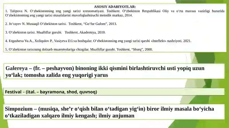 Mustaqillik yillarida o‘zbekistondagi  maʻnaviy va madaniy taraqqiyot: qadriyatlar va an`analarning qayta tiklanishi 2