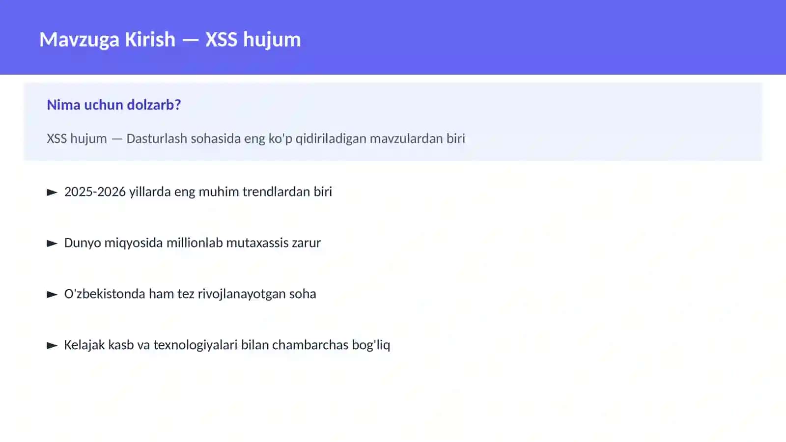 XSS hujum 2