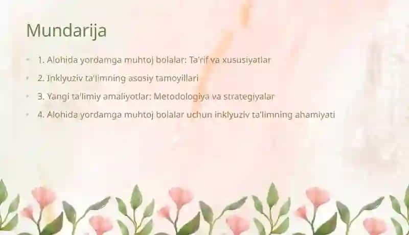 Alohida yordamga muhtoj bolalarning inklyuziv ta'limi yangi ta'limiy amaliyot sifatida 2