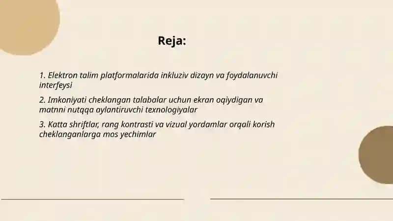 Elektron talimda inkluziv yondashuv imkoniyati cheklangan talabalar uchun IT yechimlari 2