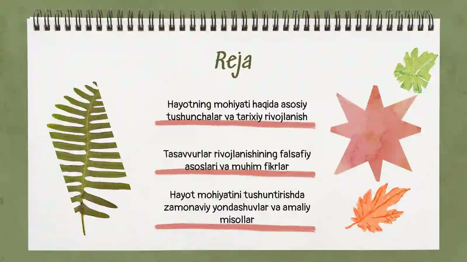 Hayotning mohiyati haqidagi tasavvurlarning rivojlanishi SBB-3-22 Alimova Sarvinoz 2