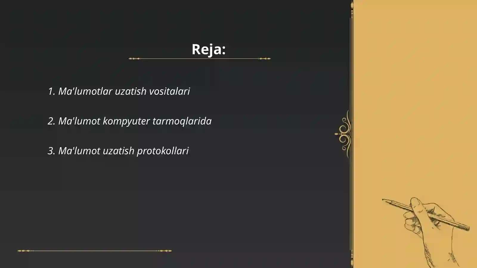 Ma'lumotlar uzatish vositalari 2
