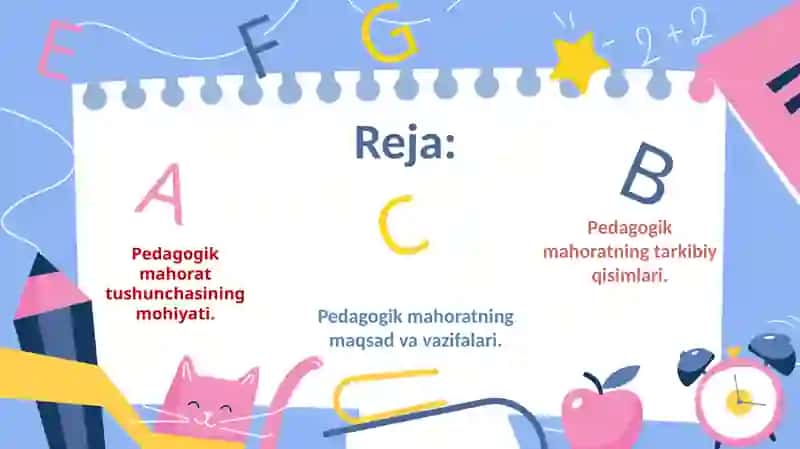 Pedagogik mahoratning maqsad, vazifalari va tarkibiy qisimlari 2