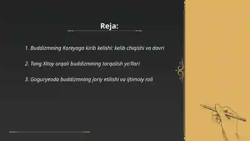 Qadimgi Koreyada buddizm tarqalishi va roli 2