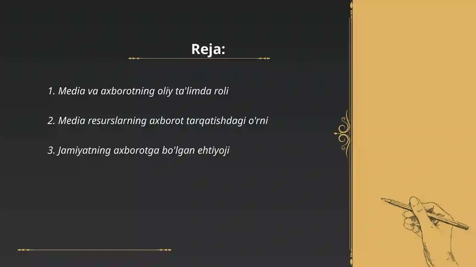 Media va axborotning jamiyatda tutgan örni 2